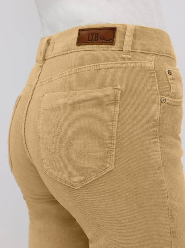 LTB - FALLON, Flared Fit, Mid-Waist, Ribcord Camel Corduroy Wash _detail